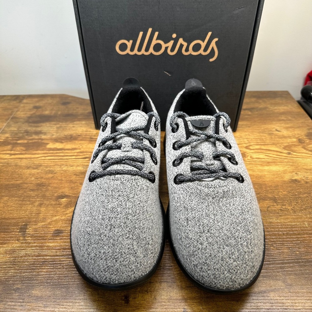 Allbirds Wool Runners Mens 12 Grey Black ZQ Merino Sneakers WRM12